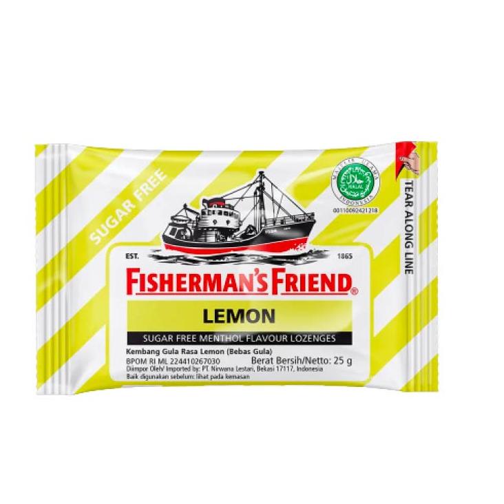 

(PROMO EST35) Fisherman's Friend Permen Bebas Gula Rasa Lemon 25 gr ✫