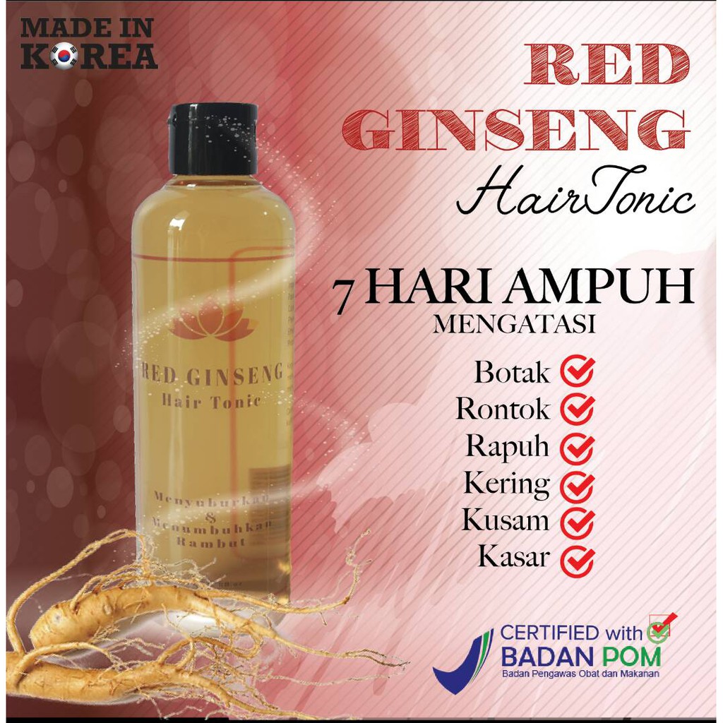 Red Ginseng Hair Tonic BPOM Original