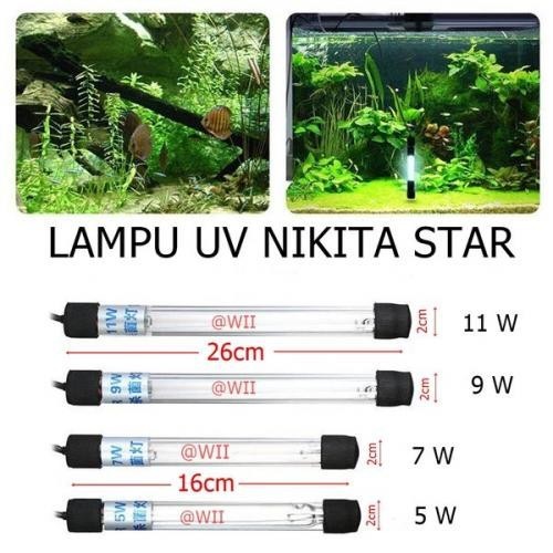 Lampu UV ultraviolet nikita star 5 7 9 11 watt aquarium aquascape / NS-UV