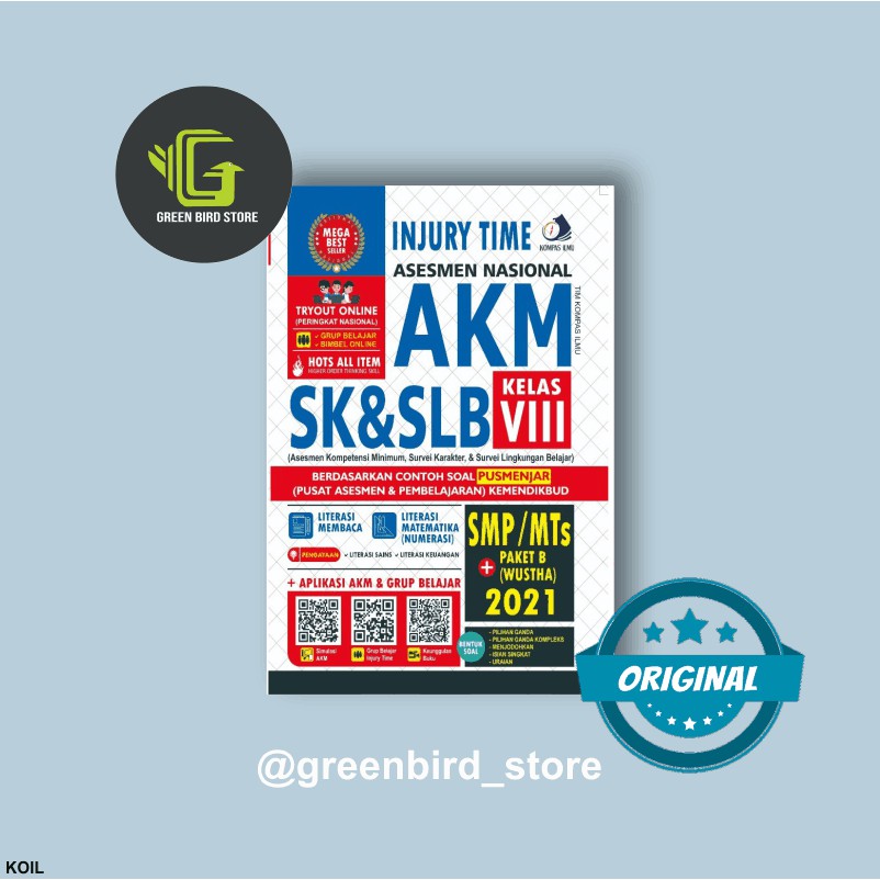 

Ready Stock !! Buku Penunjang Sekolah : Injury Time Akm Asesmen Nasional Smp/Mts 2021