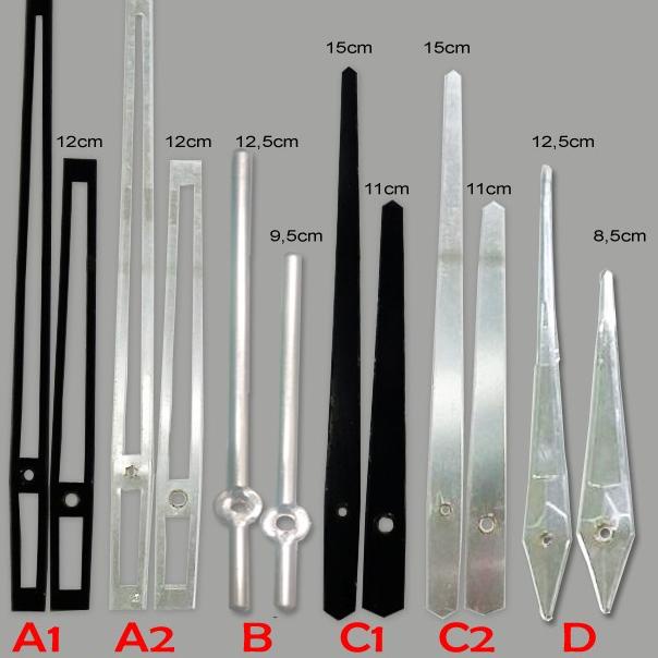 ➫ Jarum JAM dinding Panjang 18-20 cm - Perak ۝