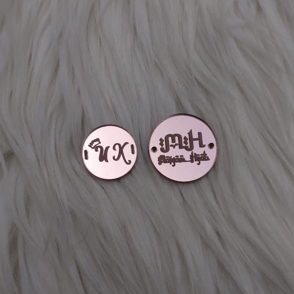 Label hijab Bulat grafir  | Label Kerudung | label murah | label mukenah akrilik | label akrilik