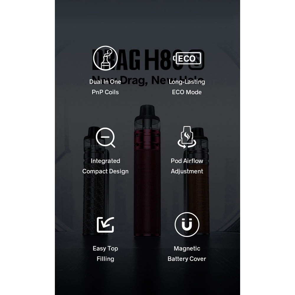 VOOPOO Drag H80 S Pod Mod Kit 80W 18650 Battery