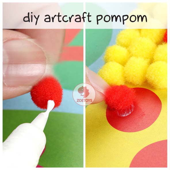 Zoetoys Diy Artcraft Pompom | Menempel Art n Craft Mainan Edukasi Anak