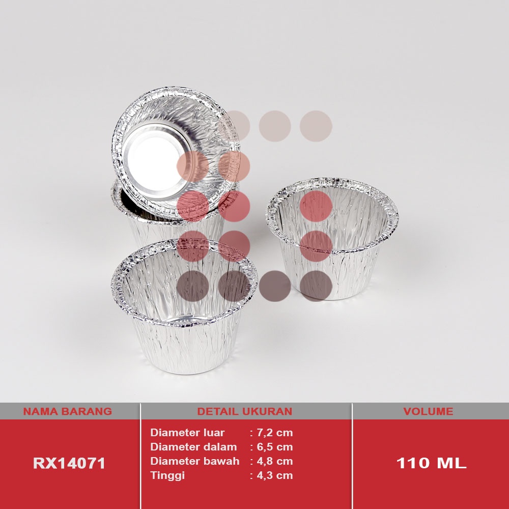 alumunium foil cup RX 14071 macaroni schotel / klapertart