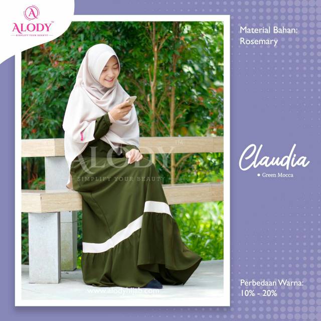 CLAUDIA  DRESS Gamis Set ORI Alody