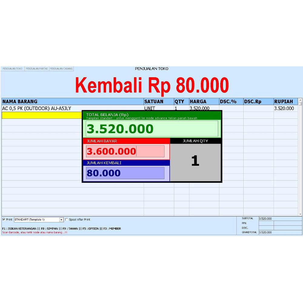 PAKET POS ALAT KASIR PRINTER THERMAL BARCODE SCAN GRATIS SOFTWARE TOKO ELEKTRONIK