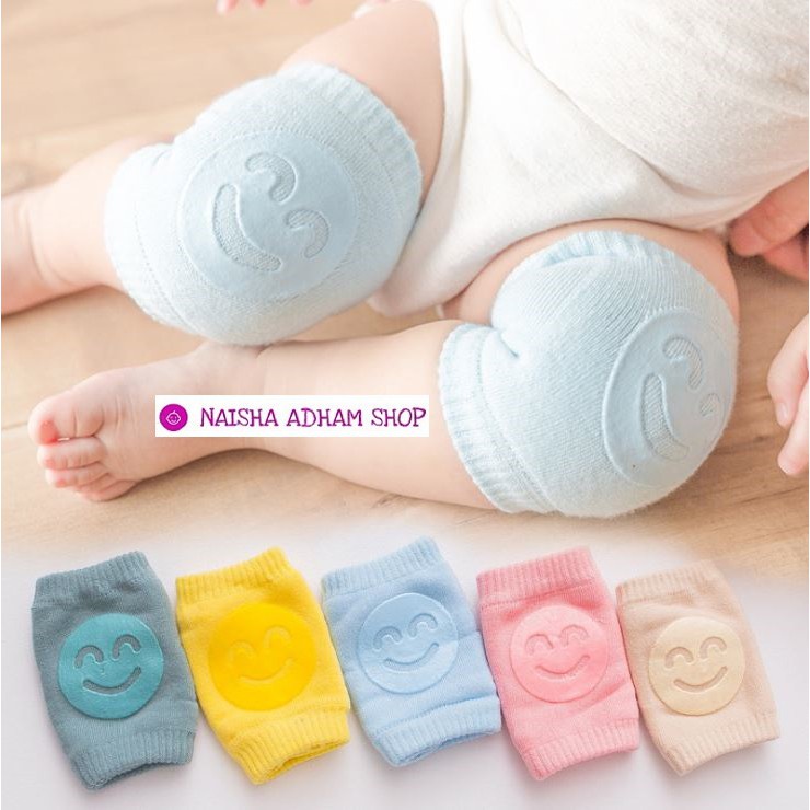 Pelindung Lutut Smiley untuk Bayi - Knee Protector - Baby Knee Pads - Pelindung Lutut Bayi Merangkak