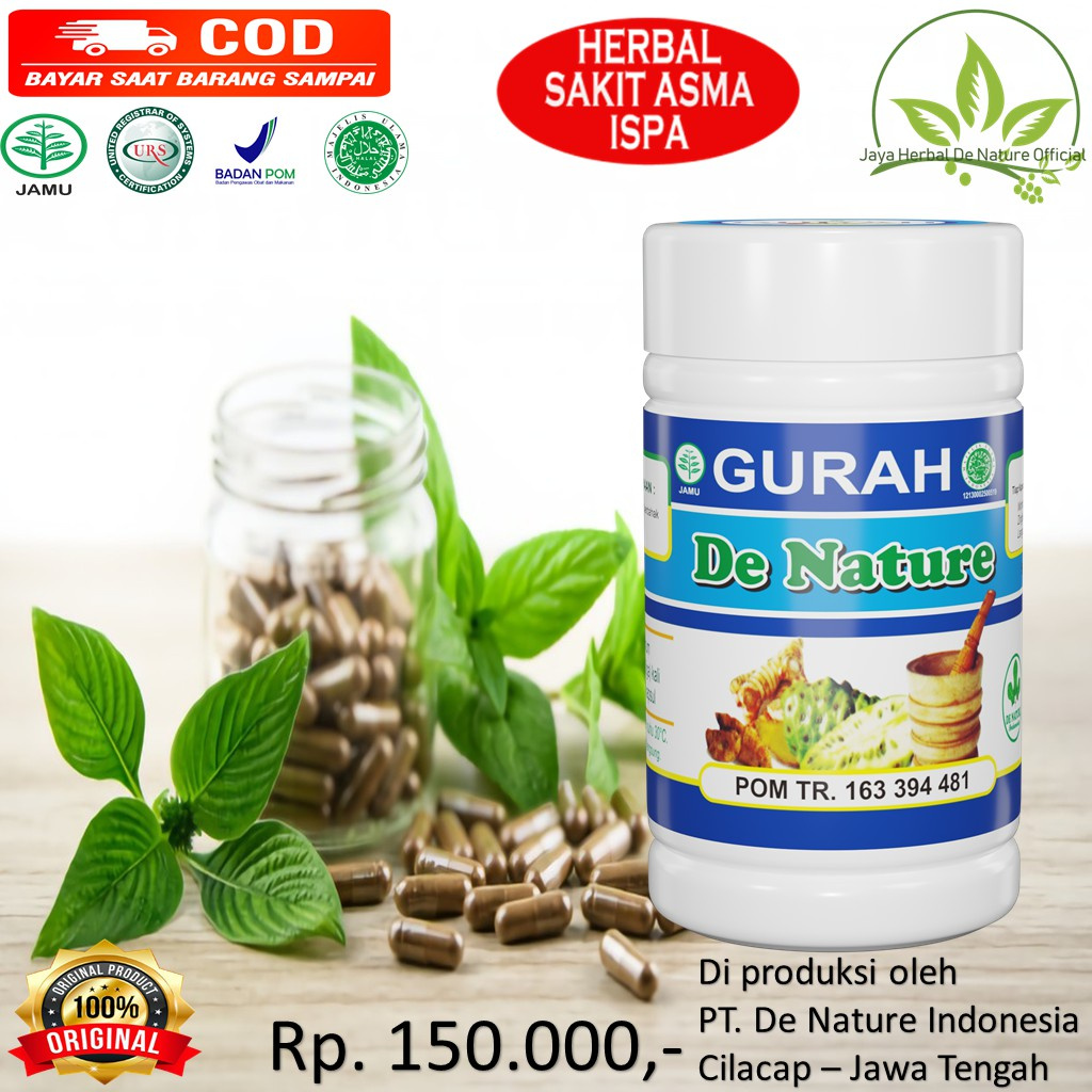 Obat Gurah De Nature untuk Pita Suara Agar Suara Merdu Nafas Panjang Herbal