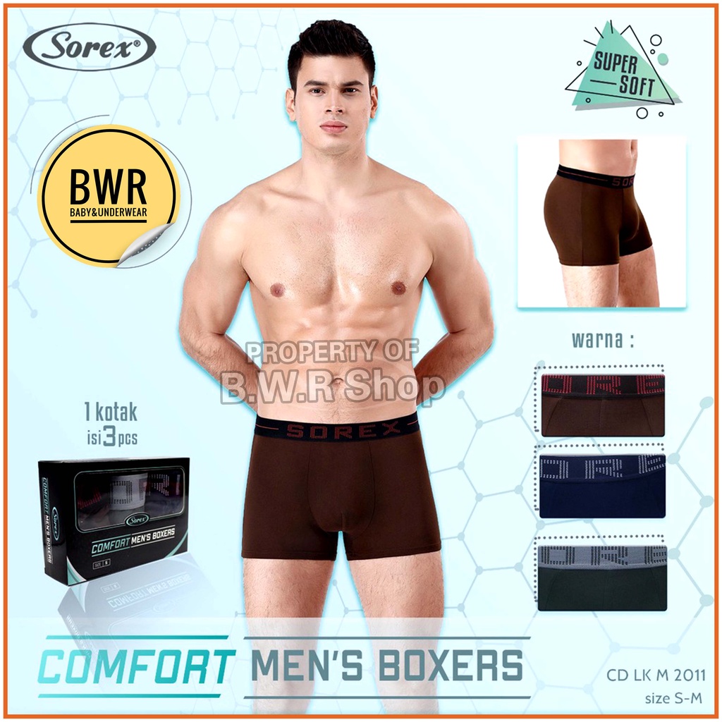 [ Ecer ] BOXER SOREX M2011 Sport / 2011 Celana Dalam Boxer Pria Underwear Sempak Pria Premium - Bwr