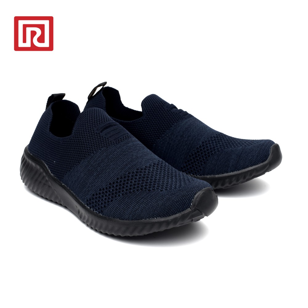  Ramayana  Loggo Sepatu  Pria  Dennis 121 Biru Tua Shopee 