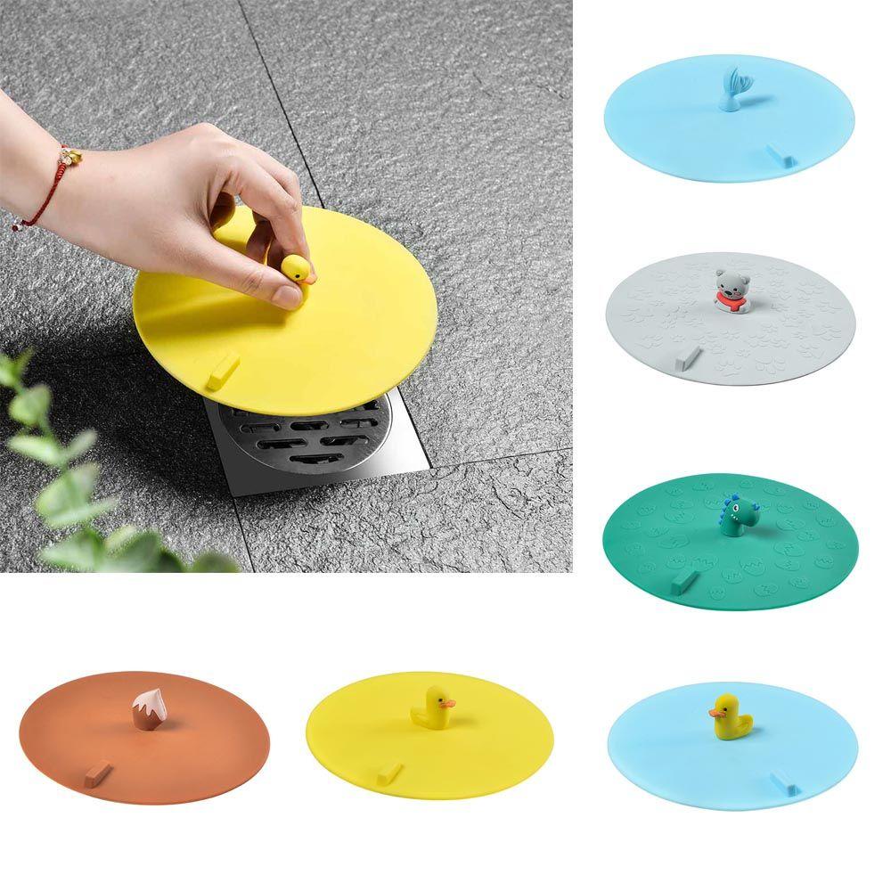 Preva Silicone Cover Cute Animal Pelindung Wastafel Cuci Piring Wastafel Plug Floor Drain Cover Bathtub Drain Stopper