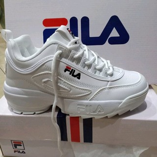 (Kekinian)..!!Sepatu Fila White Ladies Sneakers Fashion Cewek Cewe Sport Putih Women | Shopee 