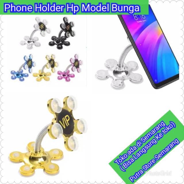 Phone Holder Hp Gurita Model Bunga Sangga Hp Dudukan Hp Cagak Hp Stand Hp Gurita Hp Perekat Hp