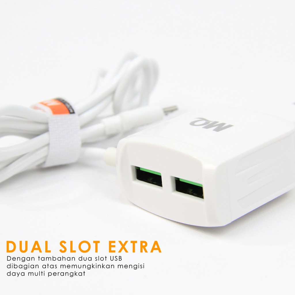 MQ Charger Fast USB 3.0A Dual Output MQ-HG01 - Garansi Resmi 1 Tahun