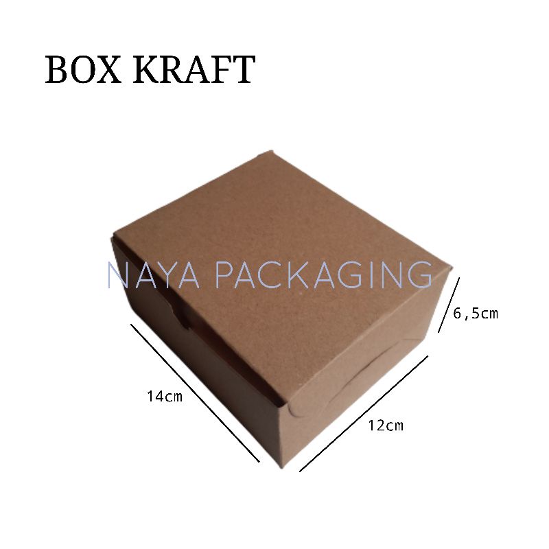 

[310 gsm] Box kraft laminasi | box sncak kue 14×12×6.5