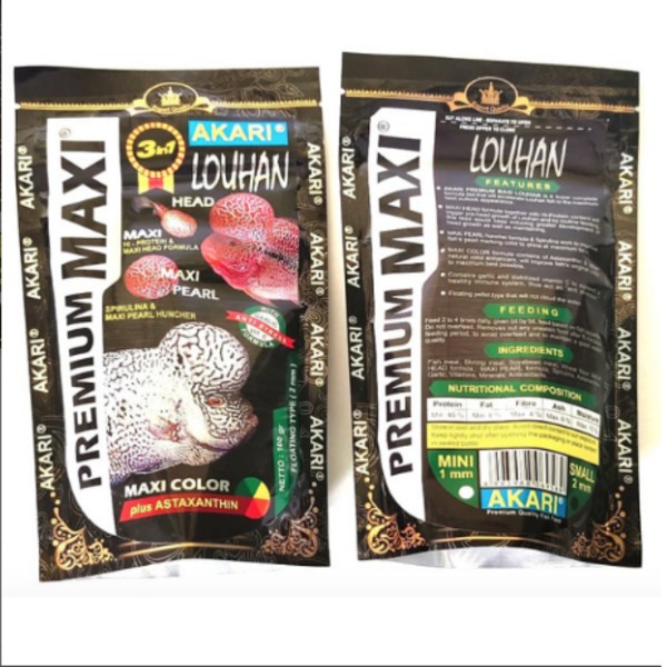 Pakan Makanan Ikan Lohan Akari Premium Maxi Louhan 250gr 250 g gr gram