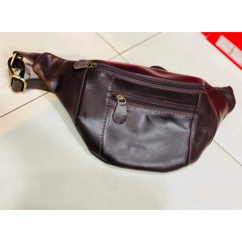 Tas pinggang asli kulit sapi