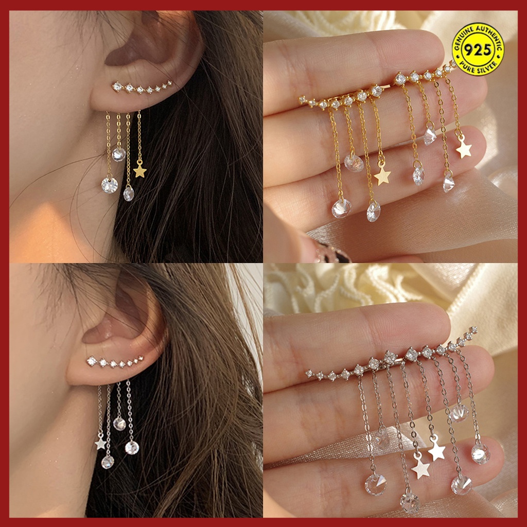 Anting Stud Model Rumbai Panjang Untuk Wanita