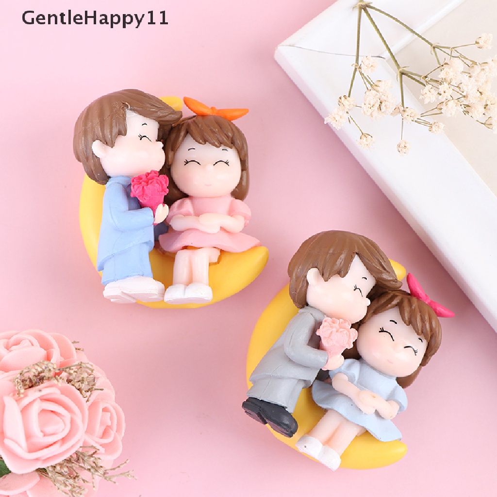 Gentlehappy Miniatur Pasangan Kekasih Romantis Untuk Dekorasi Pernikahan / Craft Diy