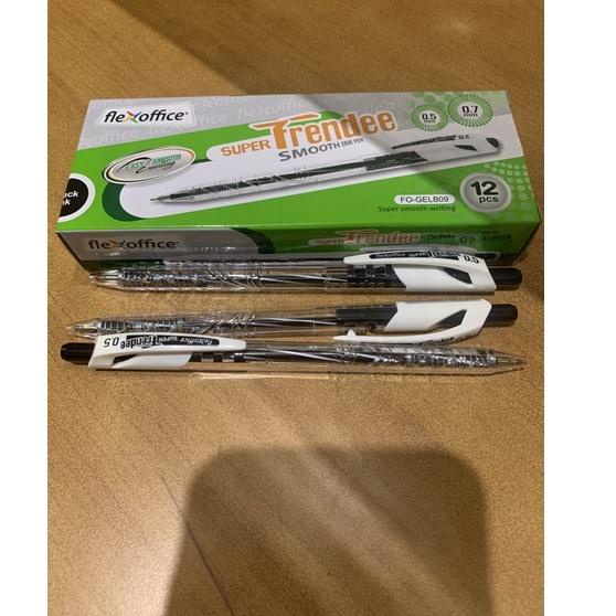 

WOW BANGET (12pcs) Pulpen Flexoffice Trendee 0.5mm Cetekan Hitam / Biru / Merah ♬ 876