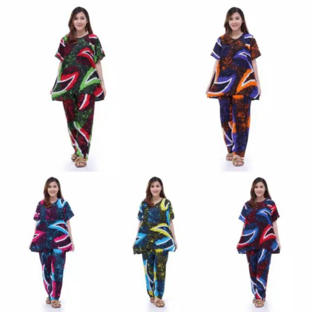 150 RB DAPAT 4 PCS SETELAN BATIK CELANA PANJANG BAJU TUDUR NYAMAN BAJU HAMIL BUSUI WANITA DASTER MURAH BATIK PEKALONGAN