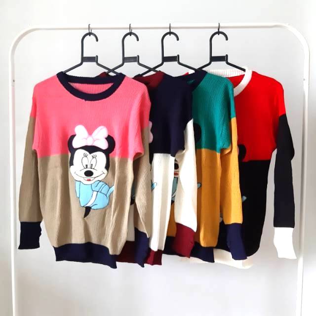 (Terlaris) Sweater Rajut Mickey Mouse Sweater Rajut Sweater Mickey Mouse Sweater Murah