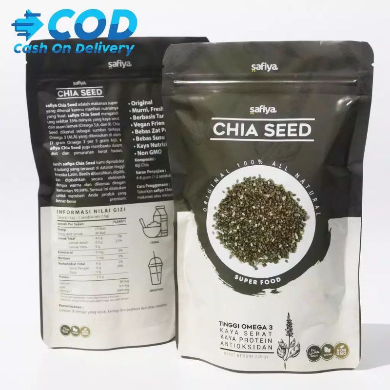 

Organic Black Chia Seed 1 Kg Chiaseed Chiajoy Original Safiya Herbal