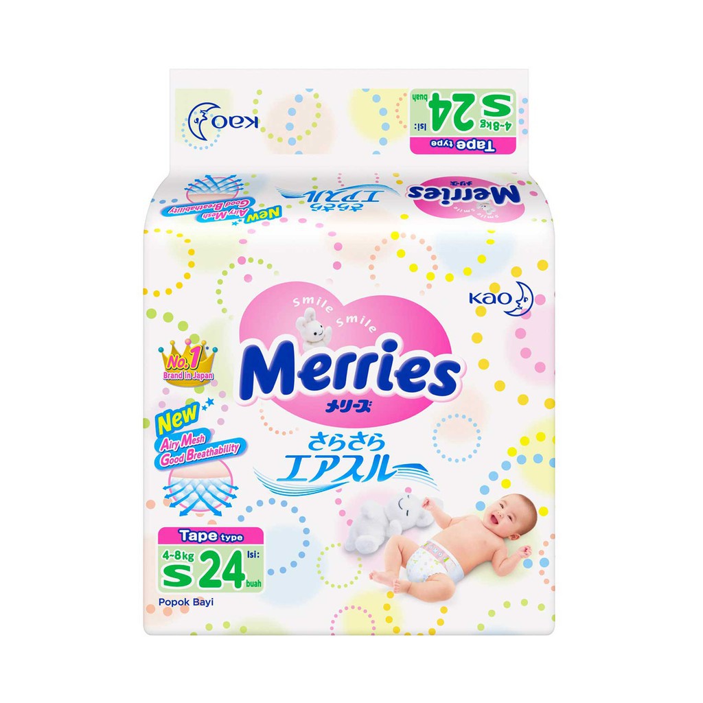  PoPok  Bayi  merk  Merries Premium Tape S 24 Shopee Indonesia