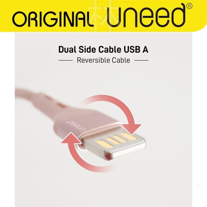 UNEED UCB42C Reversible Kabel Data Type C 1M Max Current 2.4A