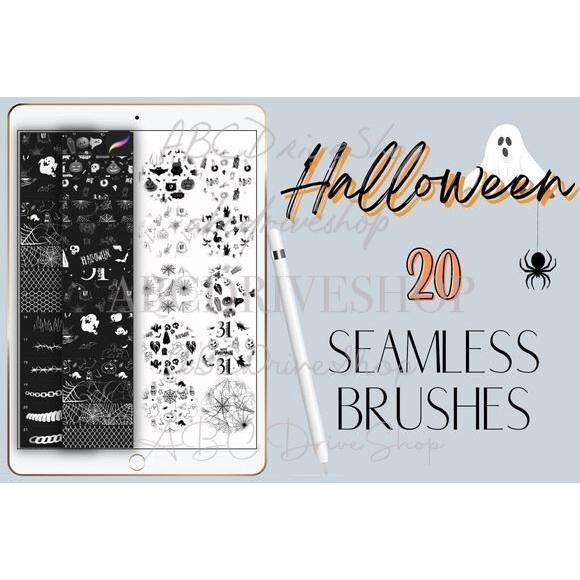 Procreate Brush - Halloween Seamless Pattern