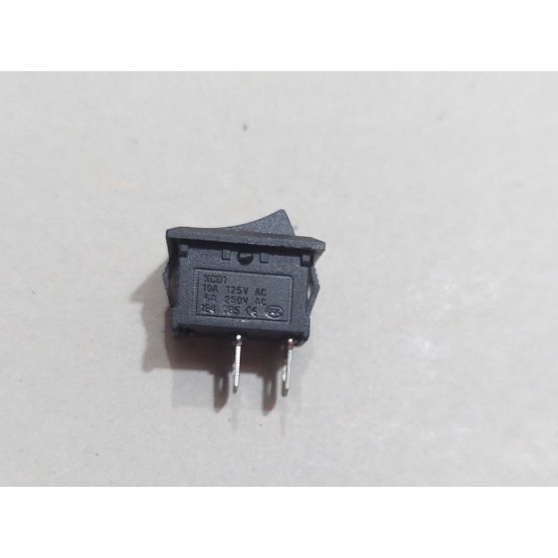 saklar rocker switch kecil hitam on off 2 pin harga per 10 biji