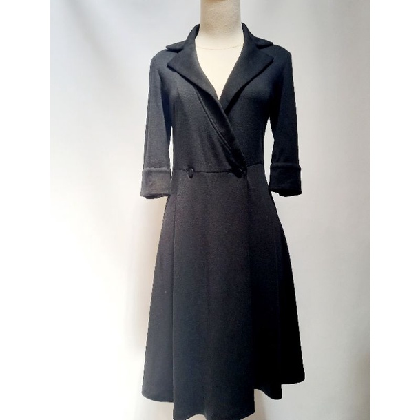 Dress Kimono Wool I*B Megar Hitam