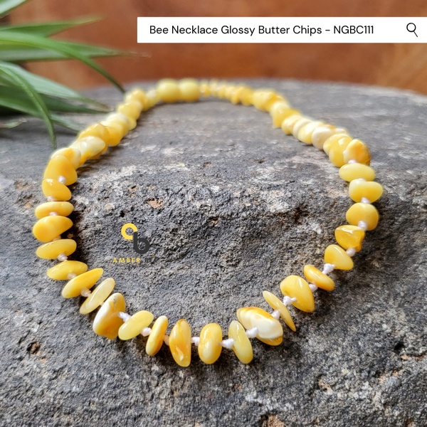 Kalung Amber Baby dan Anak Premium Glossy Butter Chips NGBC111 By Amber Bee