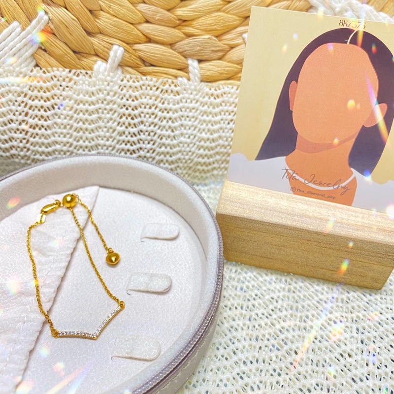 gelang serut aurel emas kadar 375/8k