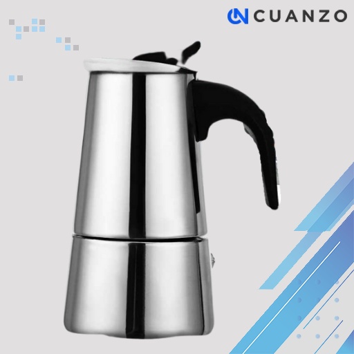 One Two Cups Espresso Coffee Maker Moka Pot Teko 300ml 6 Cup / Teko Kopi Espresso Tahan Panas Dingin Stainless Steel Import / Moka Pot Coffee Maker 1 Cup Elekrtik Bialeti Conali / Drip Ketel Coffee Maker / Alat Pembuat Penyaji Kopi Set Lengkap Murah Ori