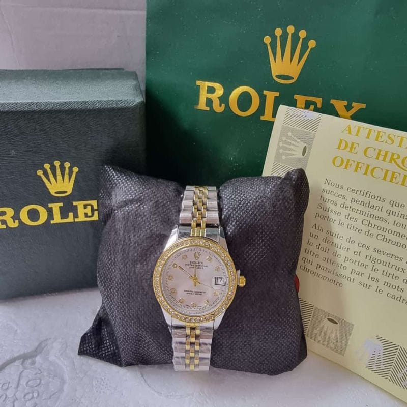 Bayar Di Tempat - Jam Tangan Fashion Wanita Rolex Oyster Diamond + Box Rolex Original