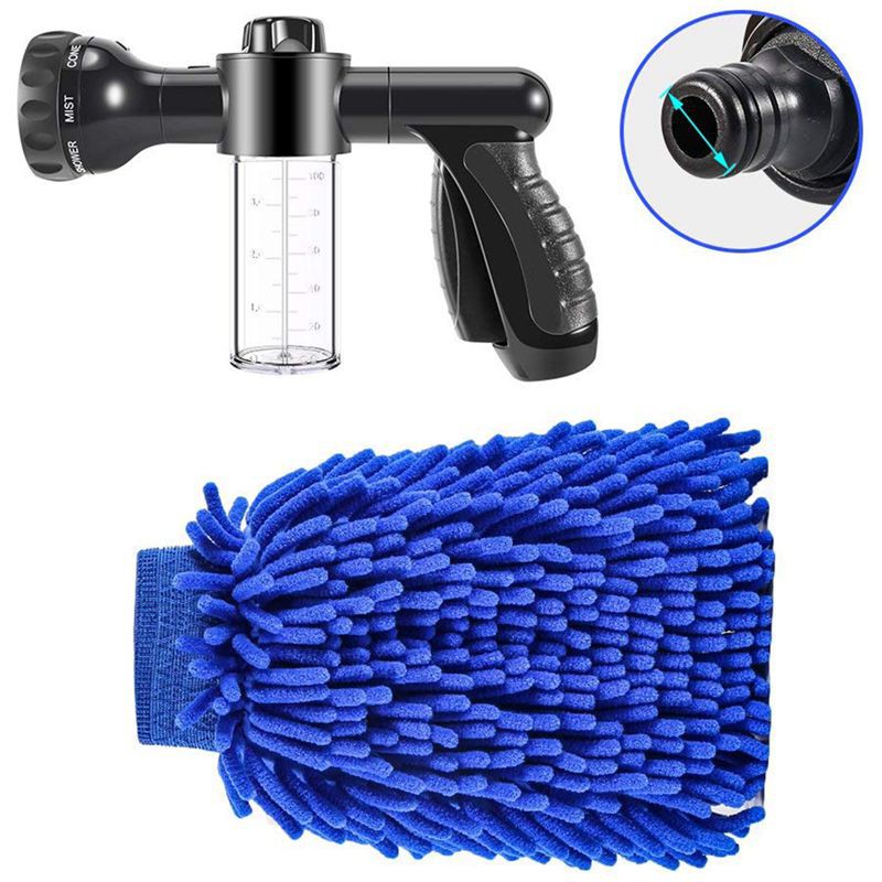 Foam Sprayer Garden Hose Spray Nozzle Car Wash Foam Gun With 100cc Bottle Snow Foam Lanc Shopee Indonesia