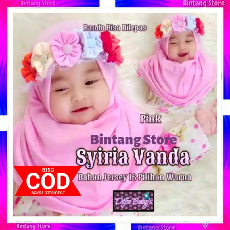 Kerudung Bayi 0 6 Bulan Up 2 Th Vanda Hijab Bayi Jilbab Anak Bayi Jilbab Bayi Perempuan 0 6 Bulan