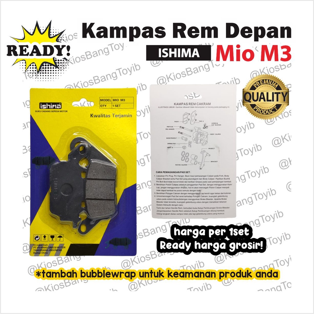 Kampas Rem Depan/Discpad Yamaha Mio M3 (ISHIMA)