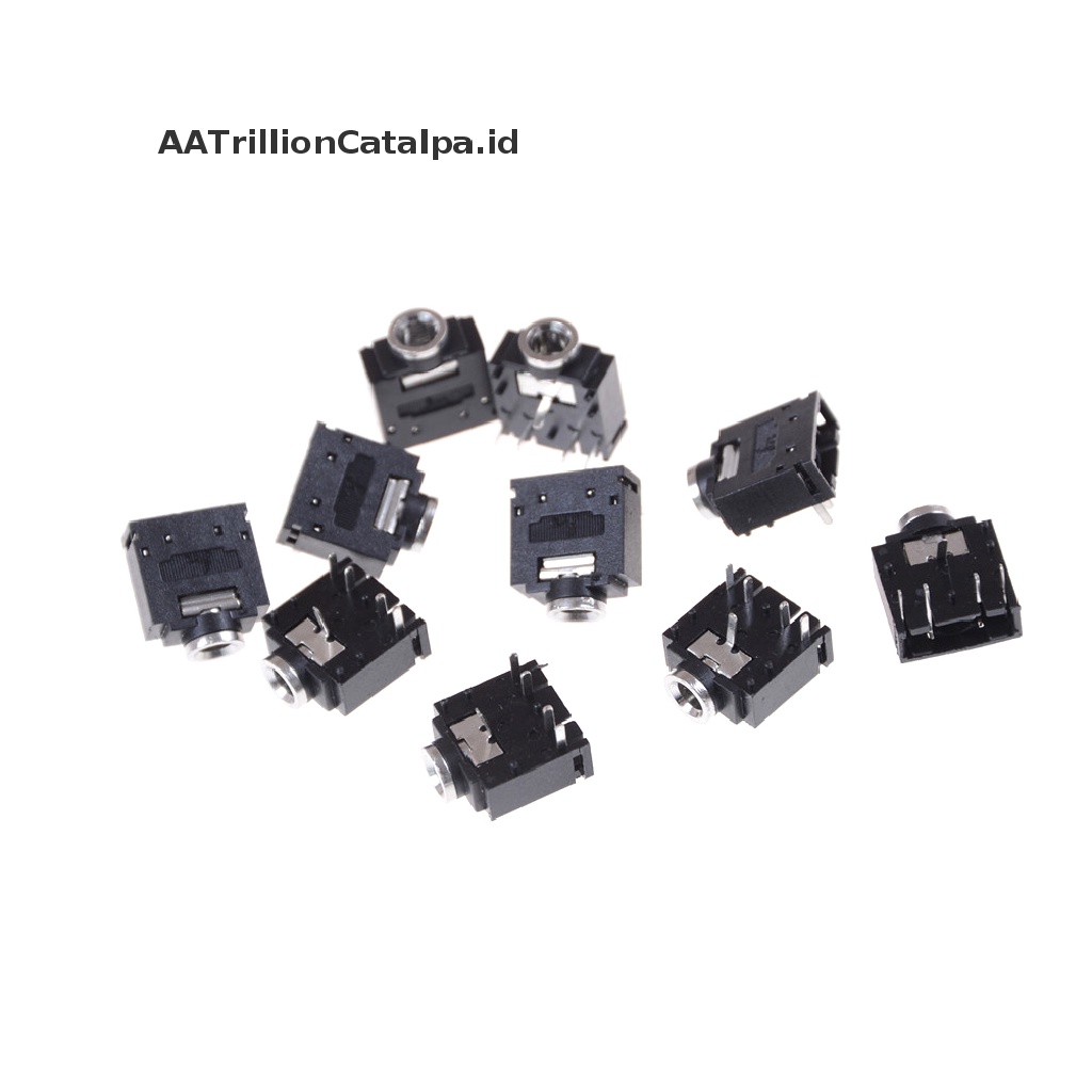 10pcs Jack Audio 3.5mm Female 5 Pin Stereo Untuk Headset