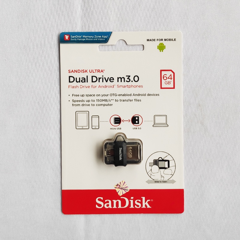 SANDISK DUAL USB DRIVE 3.0 64GB BISA FLASHDISK BISA OTG JAMIN 100% ORIGINAL GARANSI RESMI