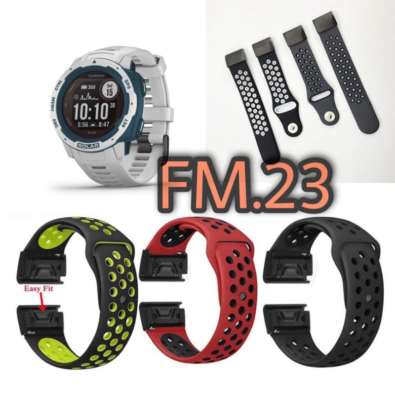 STRAP TALI JAM NIKE WATCH BAND QUICK FIT EASY FIT SILIKON RUBBER GARMIN INSTINCT 3 45MM AMOLED 1 2 S