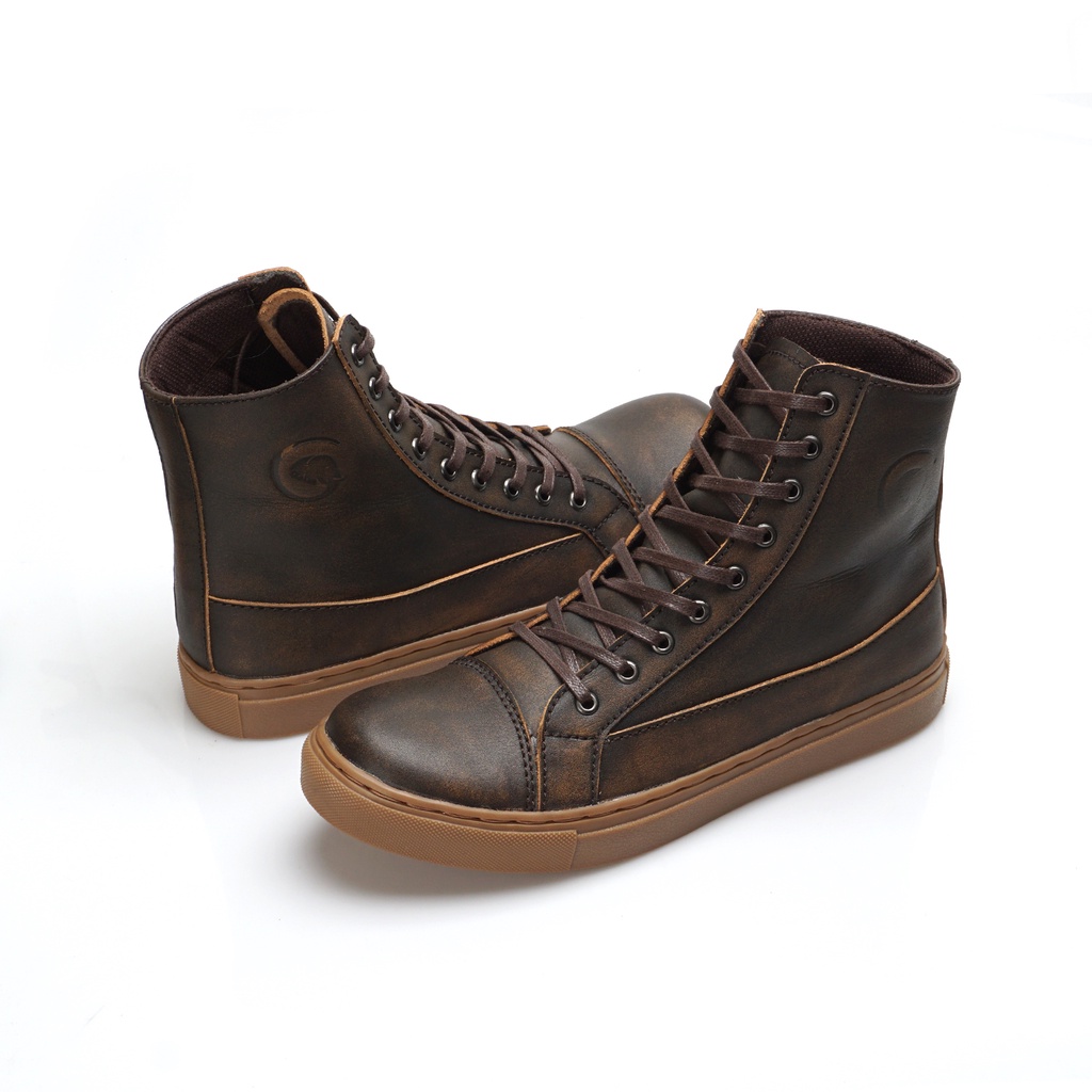 Valdemar Camel (Kulit Asli) - Sepatu Boots Pria Kasual Kulit Asli Boot Casual Cowok Original