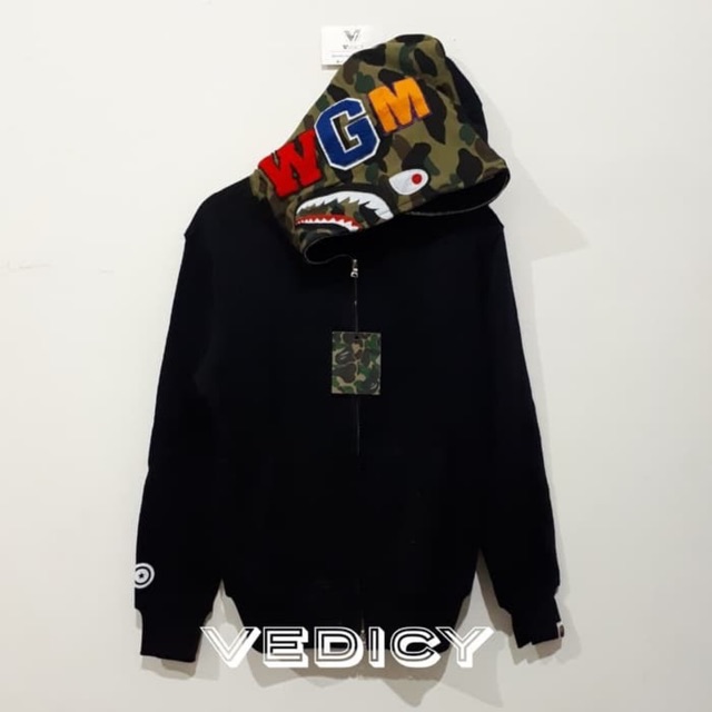 HOODIE JAKET BAPE A BATHING APE HALF GREEN CAMO JACKET SUPER MIRROR 1:1 ORIGINAL