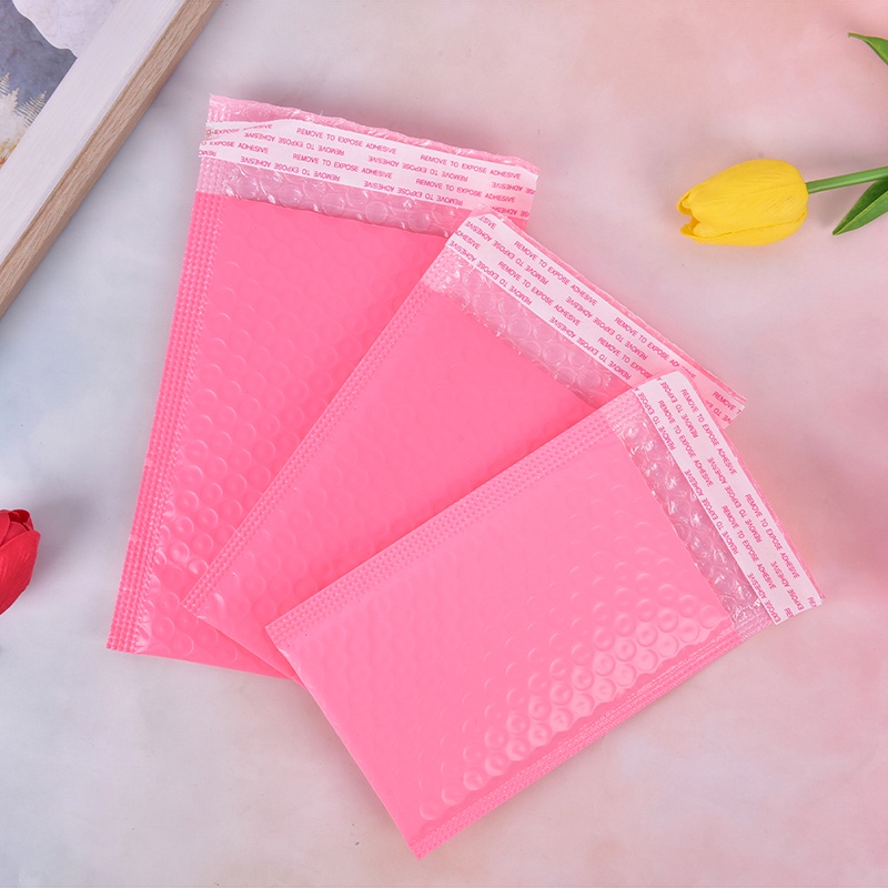 {LUCKID}10x Pink Bubble Bag Mailer Plastic Padded Envelope Shipping Bag Packaging