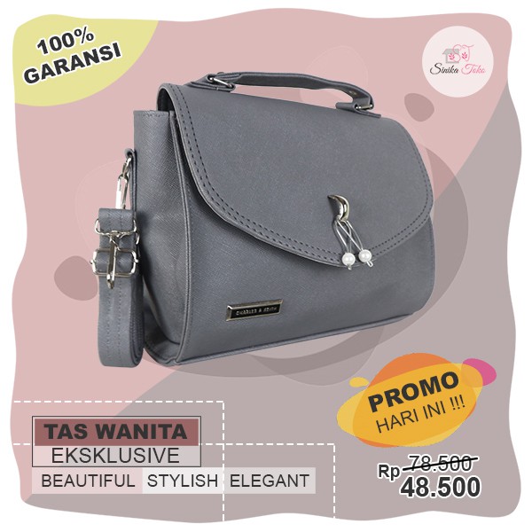 Tas Wanita Perempuan Abg Cewek Remaja Kece Slempang Cantik Kekinian Keren Kode Mutia 23x18cm