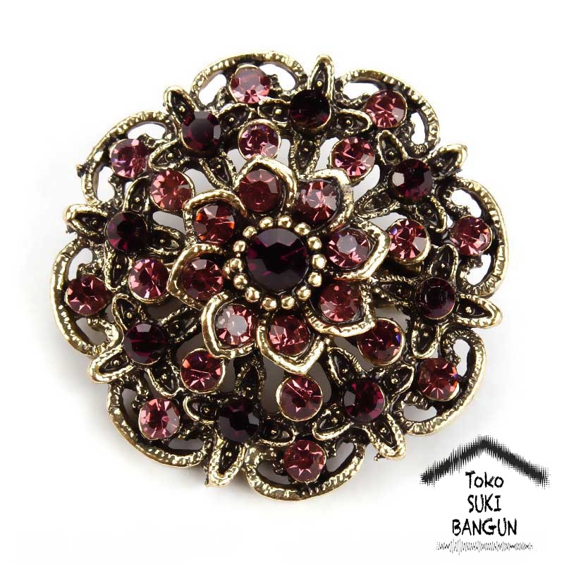 BRK 005-008 Bros Pin Mungil Bunga Wanita Fashion Flower Brooch Women