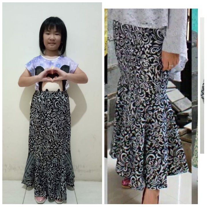 SB Collection Couple Rok Maxi Jenifer Panjang Longskirt Duyung Batik Jumbo Ibu Anak Perempuan