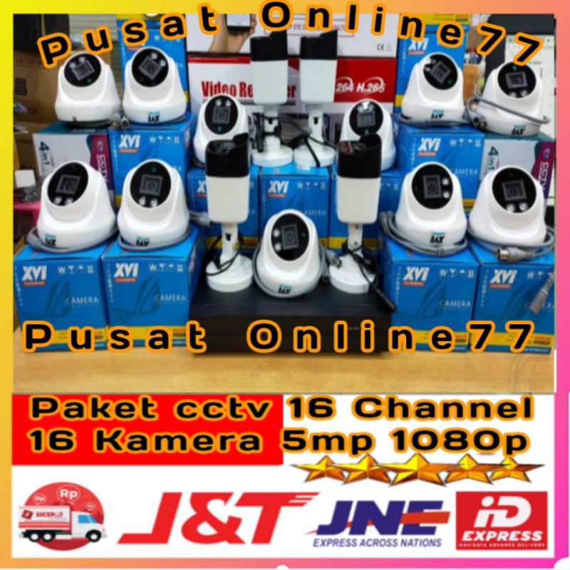 PAKET CCTV 16 CHANNEL 16 KAMERA 5MP BEST QUALITY LENGKAP